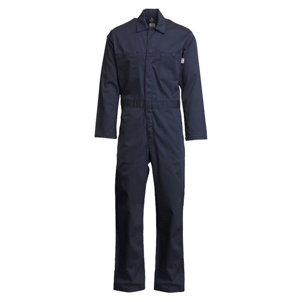 Lot Of 2 Lapco FR Mens 4XL Navy Blue Flame Resistant Coveralls Conco Logo NWT